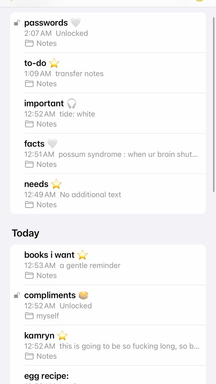 Notes app